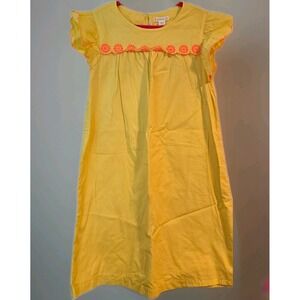 Crewcuts‎ Dress kids Size 10 Color Yellow with Floral Embroidered Style